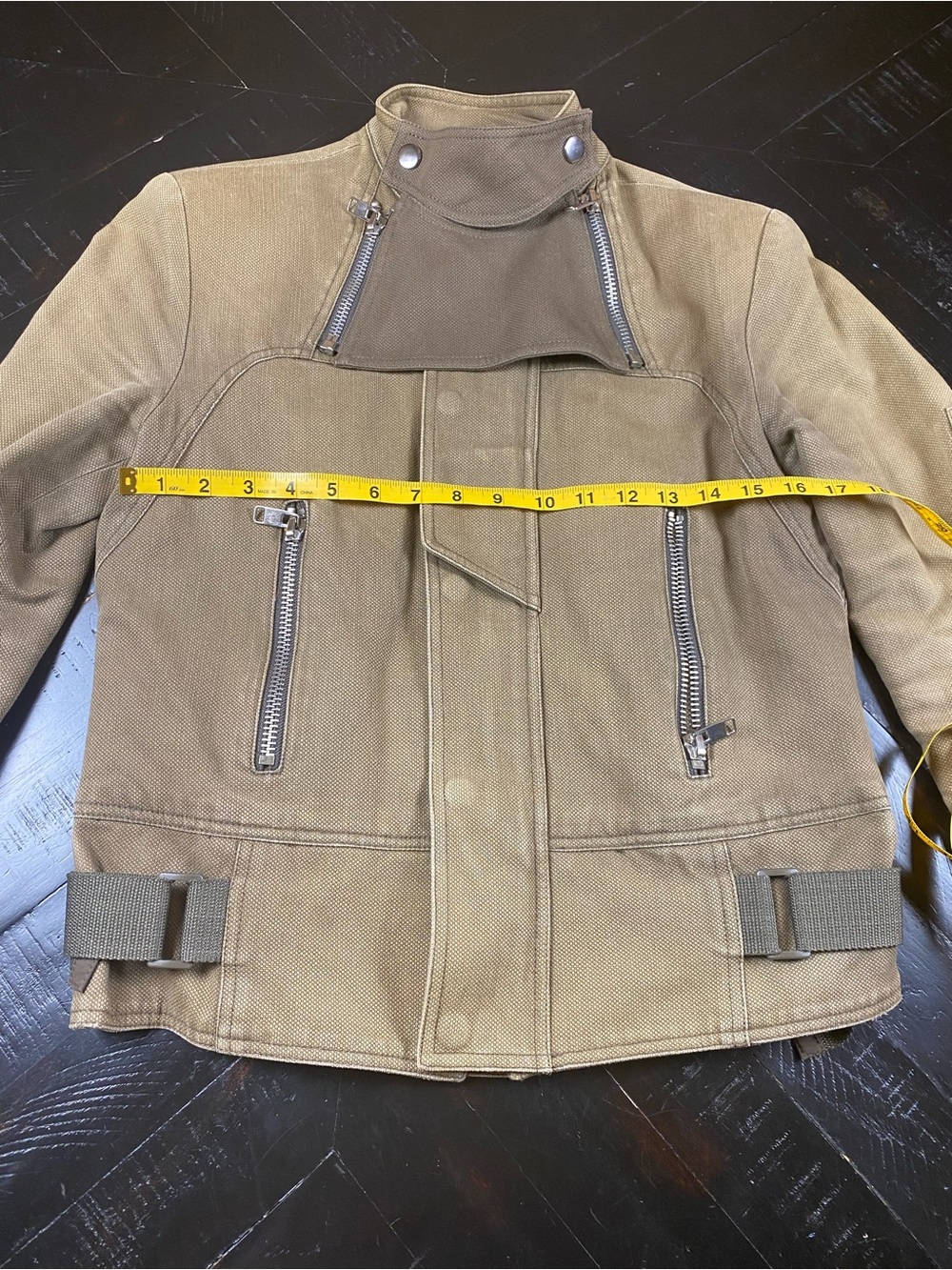 Vintage Dior Jacket in Olive Green with Black Satin Lining.  Rare! - Picture 3 of 14
